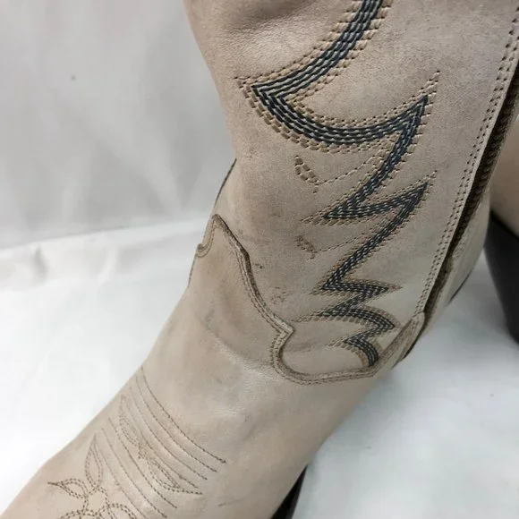 Dan Post® Ladies Loverly White Snip Toe Tall Leather Boots DP4377 - Picture 5 of 11